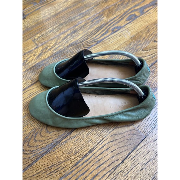 TIEKS BY GAVRIELI Olive Green Foldable Flats Size 11 Women’s Excellent Condition - Picture 2 of 11